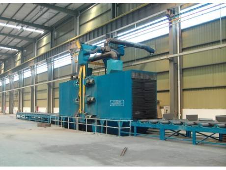 鋼結構拋丸機使用現場 鋼結構拋丸機使用現場