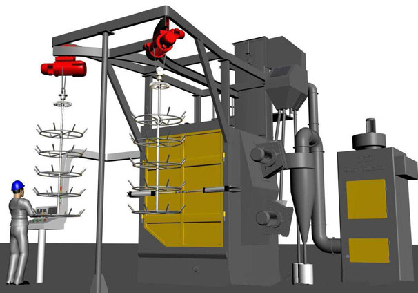 鉚焊件拋丸機樣機設(shè)計圖 鉚焊件拋丸機樣機設(shè)計圖