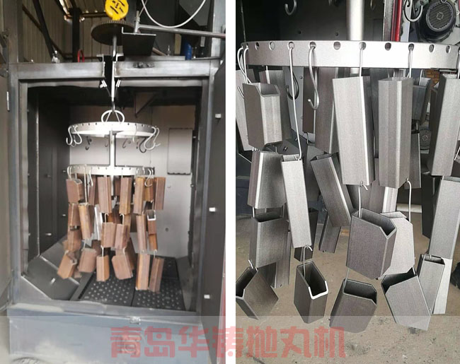 吊鉤式拋丸機除銹效果圖 吊鉤式拋丸機除銹效果圖